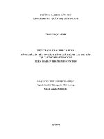 hiện trạng khai thác cát và đánh giá các yếu tố cấu thành giá thành cát san lấp tại các mỏ khai thác cát trên địa bàn thành phố cần thơ