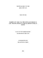 nghiên cứu nhu cầu tiêu dùng sản phẩm cá lóc thương phẩm của hộ gia đình ở tỉnh an giang