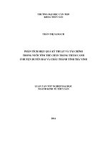 phân tích hiệu quả kỹ thuật và tài chính trong nuôi tôm thẻ chân trắng thâm canh ở huyện duyên hải và châu thành tỉnh trà vinh