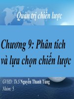 thảo luận quản trị chiến lược đề tài phân tích và lựa chọn phân tích