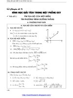 HÌNH HỌC GIẢI TÍCH MẶT PHẲNG OXY