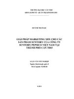 giải pháp marketing mix cho các sản phẩm suntory của công ty suntory pepsico việt nam tại thành phố cần thơ