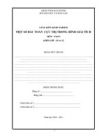 SKKN Một số bài toán cực trị trong hình giải tích