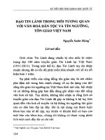 Đạo tin lành trong mối tương quan với văn hóa dân tộc và tín ngưỡng, tôn giáo Việt Nam