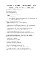 Chủ đề 11   Either or/ Neither nor/ Both and/ Not only but also