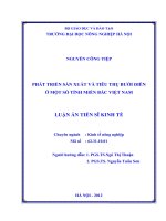 Phát triển sản xuất và tiêu thụ bưởi diễn ở một số tỉnh miền bắc việt nam 