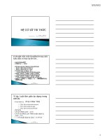 HỆ cơ sở TRI THỨC lý THUYẾT CHẮC CHẮN STANDFORD TRONG CÁCH BIỂU DIỄN TRI THỨC hệ MYCIN