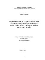 marketing dịch vụ ngân hàng bán lẻ tại ngân hàng nông nghiệp và phát triển nông thôn chi nhánh huyện mỹ xuyên