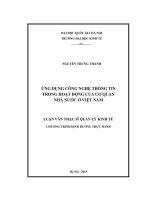 Ứng dụng công nghệ thông tin trong hoạt động của cơ quan nhà nước ở việt nam 