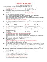 Đề thi thử TN môn Lý số 3 của Thầy Sửu có đáp án