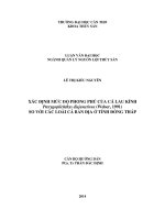 xác định mức độ phong phú của cá lau kính pterygoplichthys disjunctivus (weber, 1991) so với các loài cá bản địa ở tỉnh đồng tháp