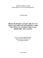 phân tích rào cản kỹ thuật của nhật bản đối với tôm đông lạnh tại công ty cổ phần thủy sản minh phú  hậu giang