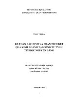 kế toán xác định và phân tích kết quả kinh doanh tại công ty tnhh tin học nguyễn đăng