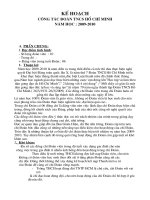 Kế hoạch Đoàn TNCSHCM