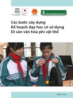 Các bước xây dựng Kế hoạch dạy học có sử dụng Di sản văn hóa phi vật thể