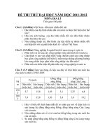 Đề thi thử ĐH (Có đáp án)(2011 2012)