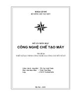 Thiết kế quy trình gia công trục máy nghiền