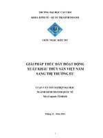 giải pháp thúc đẩy hoạt động xuất khẩu thủy sản việt nam sang thị trường eu