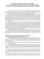 TẬP HUẤN CHO SINH VIÊN NGÀNH GDTH  VỀ VẬN DỤNG PHƯƠNG PHÁP “BÀN TAY NẶN BỘT” TRONG DẠY HỌC CÁC MÔN TNXH, KHOA HỌC Ở TRƯỜNG TIỂU HỌC