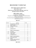 Giáo án tiếng anh 7 cả năm chuẩn kiến thức kỹ năng mới