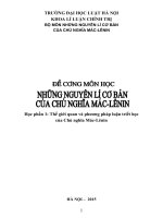 đề cương những nguyên lí cơ bản của chủ nghĩa mác lênin