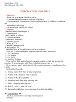 giáo án tiếng anh lớp 6 thí điểm