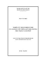 Nghiên cứu trách nhiệm xã hội của tập đoàn viễn thông quân đội (VIETTEL)   thực trạng và giải pháp 