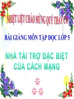 Bài giảng tiếng việt 5 tuần 20 bài nhà tài trợ đặc biệt của cách mạng9 