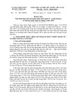 Tình hình thực hiện kế hoạch phát triển kinh tế  xã hội tháng 4 và chương trình công tác tháng 5 năm 2015