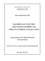 Tạo động lực làm việc cho người lao động tại công ty cổ phần cảng đà nẵng 