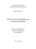 đánh giá chất lượng dịch vụ tại khách sạn kim khánh