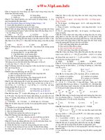 Đề thi thử TN môn Lý số 10 năm 2011 có đáp án