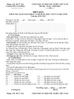 Biên bản kiểm tra đồ dùng học tập