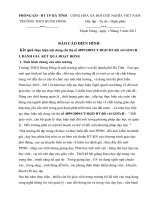 BÁO CÁO KẾT QUẢ THỰC HIỆN CHỦ TRƯƠNG :