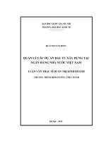 Quản lý các dự án đầu tư xây dựng tại ngân hàng nhà nước việt nam 