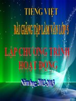 Bài giảng tiếng việt 5 tuần 20 bài lập chương trình hoạt động8 