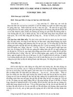 BÀI PHÁT BIỂU CỦA HS 12 TRONG BUỔI LỄ TỔNG KẾT NĂM HỌC