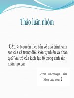 nguyên lý cơ bản quá trình sinh sản của cá trong điều kiện tự nhiên và nhân tạo