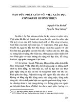 Đạo đức phật giáo với việc giáo dục con người hướng thiện