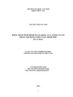 phân tích tình hình xuất khẩu của công ty cổ phần tập đoàn thủy sản minh phú ở cà mau