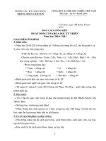 BÁO CÁO TKHĐ TỔ KHTN 10 11