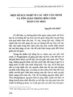 Một số suy nghĩ về các nền văn minh và tôn giáo trong bối cảnh toàn cầu hóa