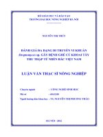 Đánh giá đa dạng di truyền vi khuẩn streptomyces sp  gây bệnh ghẻ củ khoai tây thu thập từ miền bắc việt nam 