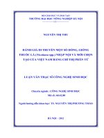 Đánh giá di truyền một số dòng, giống thuốc lá (nicotiana spp ) nhập nội và mới chọn tạo của việt nam bằng chỉ thị phân tử 