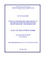 Đánh giá tình hình thực hiện phương án quy hoạch sử dụng đất đến năm 2010 huyện thanh trì, thành phố hà nội 