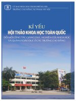 KỈ YẾU HỘI THẢO KHOA HỌC TOÀN QUỐC