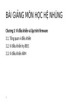 BÀI GIẢNG môn học hệ NHÚNG CHƯƠNG 3 VI điều KHIỂN và lập TRÌNH FIRMWARE 