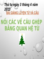 Bài giảng tiếng việt 5 tuần 20 bài cách nối các vế câu ghép bằng quan hệ từ16 