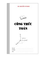 Tóm tắt lý thuyết toán cấp 3