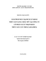 giải pháp đẩy mạnh xuất khẩu thủy sản sang châu mỹ tại công ty cổ phần xuất nhập khẩu thủy sản cần thơ (caseamex)